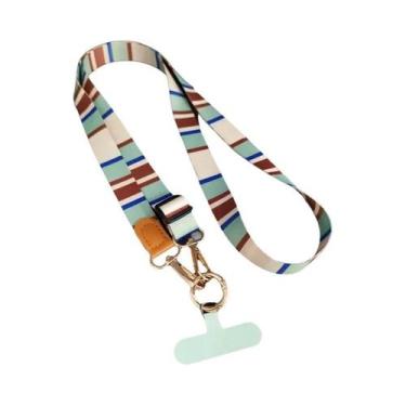 Imagem de Cordão Ajustável Para Celular Com Estampa Floral E Estrelas, Moderno, 