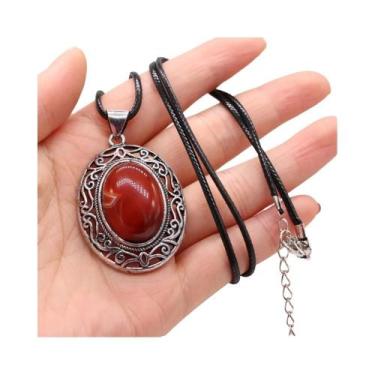 Imagem de Colar De Pedra Natural De Opala Cristal Gota D'água, Pingentes De Moda