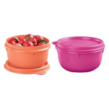 Imagem de Kit Tupperware Tigelinha Rosa e Pêssego 250ml
