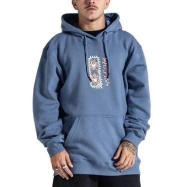 Imagem de Moletom Canguru Volcom Noder Azul-Masculino