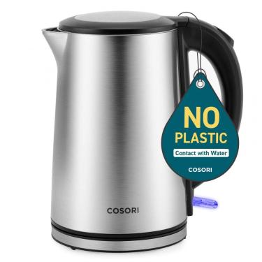 Imagem de Chaleira Elétrica 1.5L em Aço Inoxidável com Desligamento Automático e Proteção Contra Fervura, 110V 1500W, COSORI, Prata