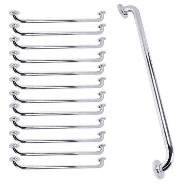 Imagem de Barra de Apoio Alca 80cm kit 12 Uni Acessibilidade Corrimao Deficiente Cadeirante Idoso Box Banheiro Seguranca Corredor