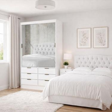 Imagem de Guarda Roupa 6 Gavetas 2 Portas Espelhado Sunset-grand Line