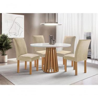 Imagem de Sala De Jantar 4 Cadeiras C Vidro 1,0m - Dublin - Sky Móveis