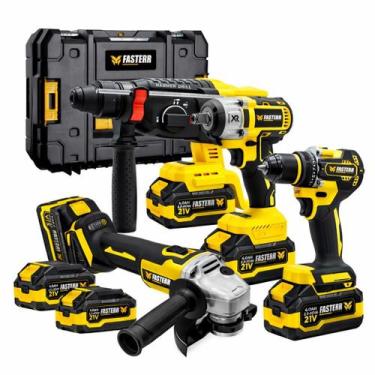 Imagem de Kit 4 Em 1 Multi Ferramentas A Bateria Brushless FST001K - FASTERR