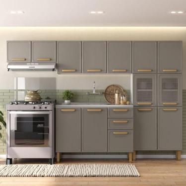 Imagem de Cozinha Completa Aço sem Tampo 14 Portas Essência Bertolini