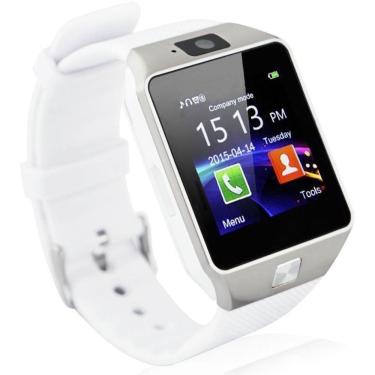 Imagem de Relogio Smartwatch Dz09 Bluetooth Camera Chip Cartao Musica Android E Ios - Branco