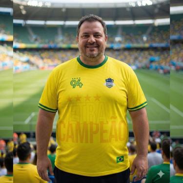 Imagem de Camisa do Brasil Plus Size Amarela Tetra Copa 94-Masculino