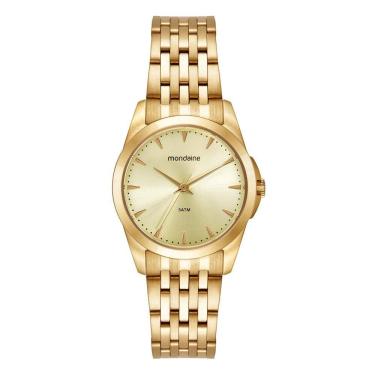 Imagem de Relogio Mondaine Feminino Ref: 99845lpmvda1 Casual Aço Dourado