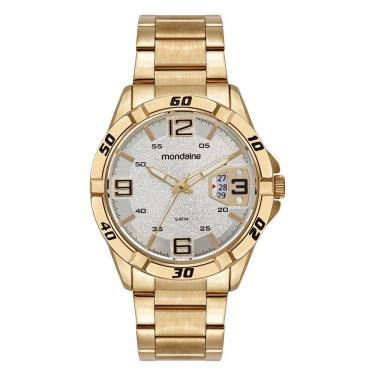 Imagem de Relogio Mondaine Masculino Ref: 33029gpmvde2 Casual Dourado