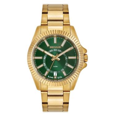 Imagem de Relógio Seculus Masculino Ref: 44264gpsvda4 Casual Dourado