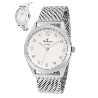 Imagem de Relógio Champion Feminino Ref: Cn25430n Casual Mesh Prateado
