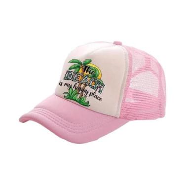 Imagem de Boné De Beisebol Masculino Multicolorido Com Estampa De Palmeira, Para