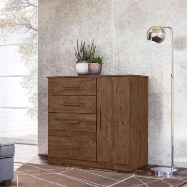 Imagem de Cômoda Sapateira Ambiente Vênus Castanho Wood Flex - Moval