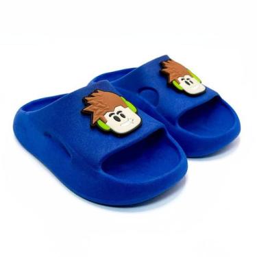 Imagem de Chinelo Slide Nuvem Menino Gamer Roblo X Jogo Confortável Macio Anatôm