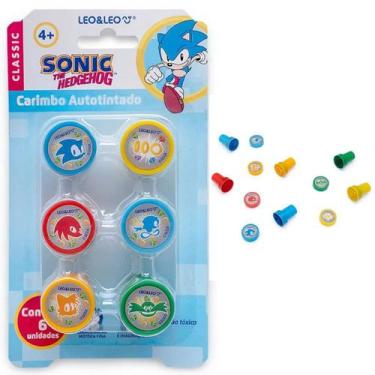 Imagem de Carimbo autotintado decorado sonic - 6 unidades - leo&leo