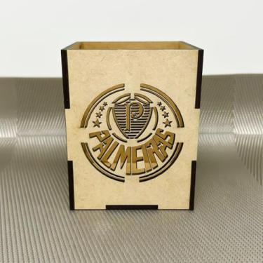 Imagem de Kit 10 Porta Lápis Palmeiras MDF Lembrancinha Times - Ponci