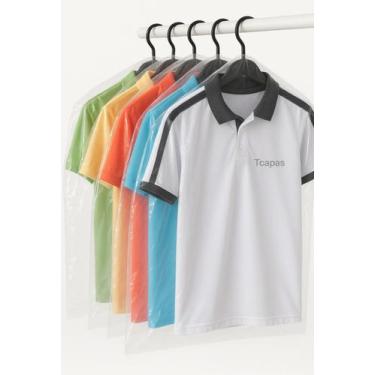 Imagem de Capas Plastica Para roupa/ Lavanderia 60x95. 100un - CAPAS PRA CAMISA