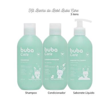 Imagem de Kit Banho Bebê Buba Shampoo, Condicionador e Sabonete Vegano (3 itens)