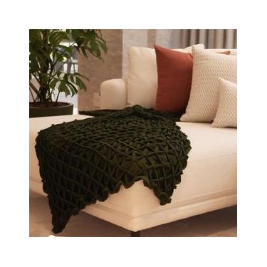Imagem de Manta Tricot Beehive - Cor: Verde Musgo