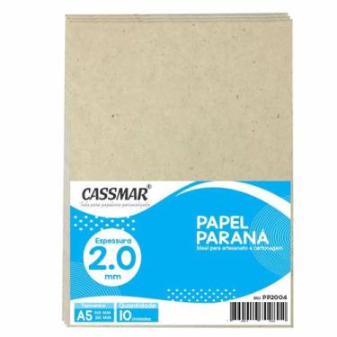 Imagem de Papel Paraná para Cartonagem A5 2,0mm 148X210mm 10 un - Cassmar 