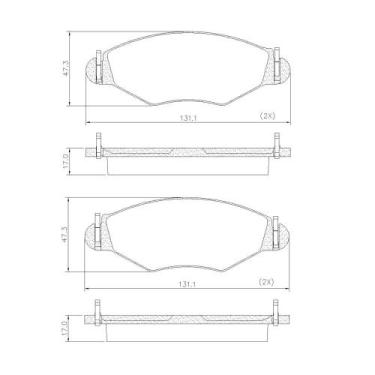 Imagem de Pastilha De Freio Lonaflex 206/207 - P-435 - Fras-le