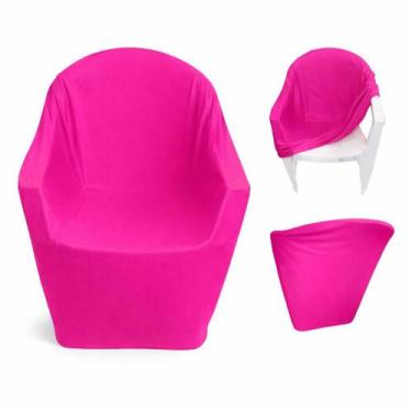 Imagem de Capa Cadeira De Plástico modelo com braço em malha premium - TATY CAPA