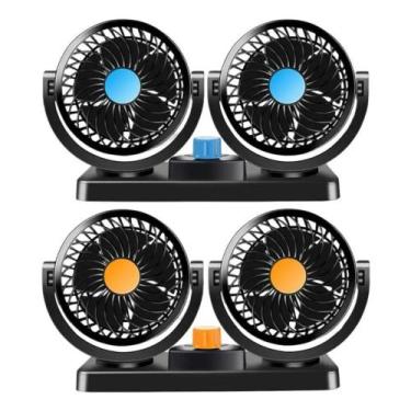 Imagem de Ventilador Automotivo Duplo Com Ajuste P/ Carro Caminhão 12v ou 24v se