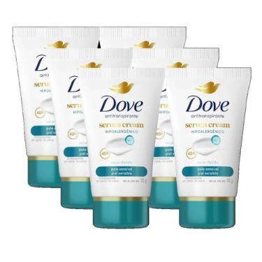 Imagem de kit 6 Dove Desodorante Antitranspirante Creme Sérum Pele Sensível 50g
