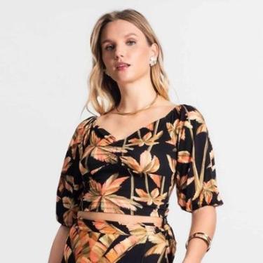 Imagem de Blusa Feminina Endless Manga 3/4 Viscose Creponada-Feminino