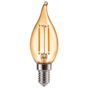 Imagem de Lâmpada Vela Chama Filamento Led Retrô 2W 110V Âmbar E14 - Avant, 110V