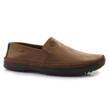 Imagem de Sapatilha de Couro Masculina Free Way Logan, Marrom, 41