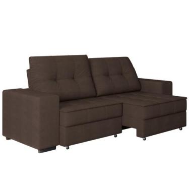 Imagem de Sofá Retrátil Reclinável 4 Lugares Suede Moviment Artesano Linoforte, 