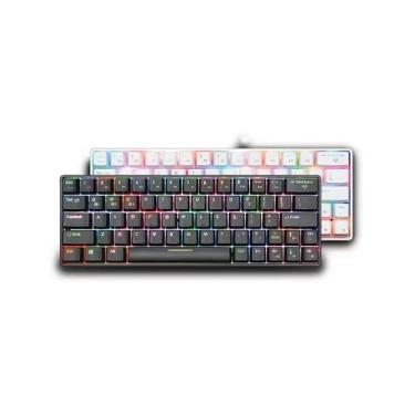 Imagem de Teclado Knup Gamer Mecânico USB Iluminação Programável RGB