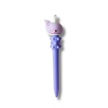 Imagem de Lápis Infinito Anti Stress Retrátil Baleia Fofa MD-267 - Daiso, Lilás