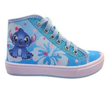 Imagem de Tênis Casual Cano Alto Meninas Infantil Stit Ortobessa, Azul, 31/32