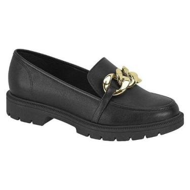 Imagem de Mocassim Beira Rio Sapato Fechado Corrente Feminino 4283.105, Preto, D