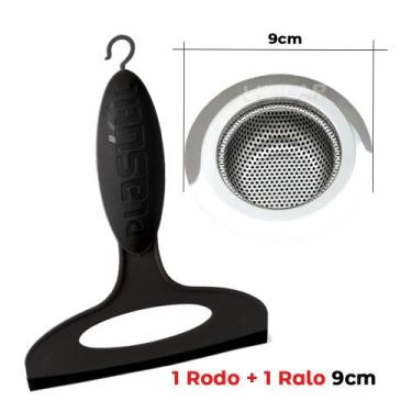Imagem de Kit Rodinho Pia Ralo Inox Cozinha Organizada Cozinha Banheiro Limpeza 