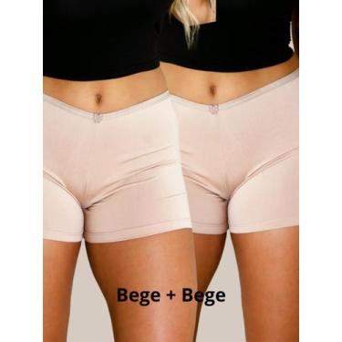 Imagem de Kit 2 Shorts Segunda Pele Anágua curto Feminino - SOLUTEX, M, Bege, Be