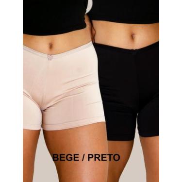 Imagem de Kit 2 Shorts Segunda Pele Anágua curto Feminino - SOLUTEX, G, Preto, B