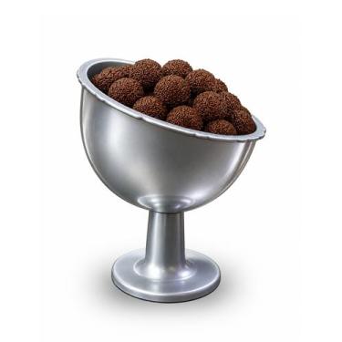 Imagem de Taça Inclinada Prata para Sobremesa 1,1 Litros Elegante - LS Comercio