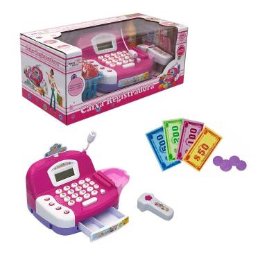 Imagem de Caixa Registradora Infantil Caixa Registradora com Luz e Som Iluminada com Cesta Scanner e Display LED Toys & Toys