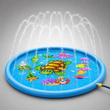 Imagem de Piscina Infantil Inflável com Chafariz Tapete Splash Refrescante 100cm