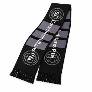 Imagem de 6UN Cachecol Corinthians Lã Inverno Tricô Torcedor Unissex