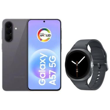Imagem de Smartphone Samsung Galaxy A57 256GB Cinza - 5G + Smartwatch Galaxy Wat