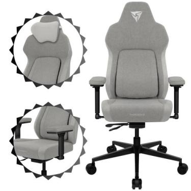 Imagem de Cadeira ThunderX3 Cinza Claro Para Escritório Gamer Almofadas  Ergonôm