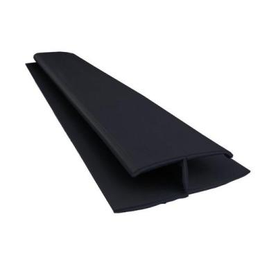 Imagem de Kit 75m de Emenda Rígida PVC Perfil H 4,5CMX3M Preto Bariri