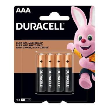Imagem de Pilha AAA Duracell 4 Unidades Alcalina 1,5v Palito - MN2400 