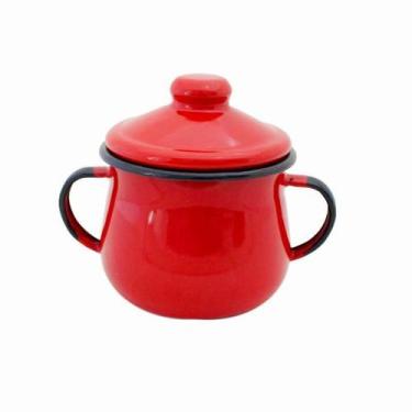 Imagem de Açucareiro Esmaltado n 8 - 380ml - Ewel - Esmaltado Ewel, Vermelho