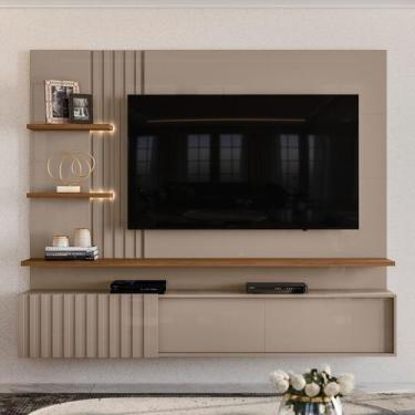 Imagem de Painel Ripado para TV até 65 Polegadas com LED 2 Portas 167,5x200cm At